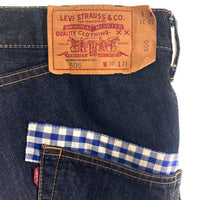 JUNYA WATANABE COMME des GARCONS MAN ジュンヤワタナベ コムデギャルソンマン Levi's リーバイス WZ-P801 AD2009 ギンガムチェック 505 デニムパンツ インディゴ sizeM 瑞穂店