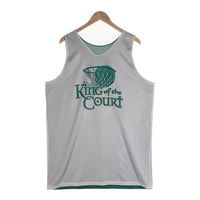 SAXON KING of the COURT バスケットボール バスケ タンクトップ ホワイト グリーン カナダ製 Size XL 福生店