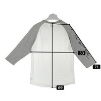 STUSSY ステューシー ラグラン 七分丈 ロンT ホワイト sizeM 瑞穂店