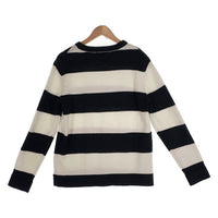 CAPTAINS HELM キャプテンズヘルム 17AW BORDER SWEATER ボーダークルーネックセーター ブラック ホワイト ポリ アクリル ウール Size L 福生店