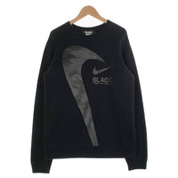 BLACK COMME des GARCONS ブラックコムデギャルソン 18AW NIKE ナイキ プリント クルーネックスウェットトレーナー ブラック Size L 福生店
