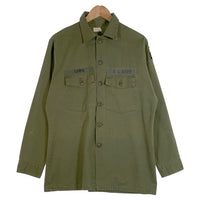 70's U.S.ARMY 米陸軍 OG-507 ユーティリティシャツ オリーブ 76年会計 Size 16 1/2×34 福生店