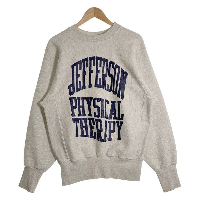 90's GENUS JEFFERSON PHYSICAL THERAPY プリント スウェットクルーネックトレーナー グレー USA製 Size M  福生店