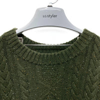 L.L.Bean エルエルビーン オーガニックコットン ケーブルニットセーター グリーン Size XXL-R 瑞穂店