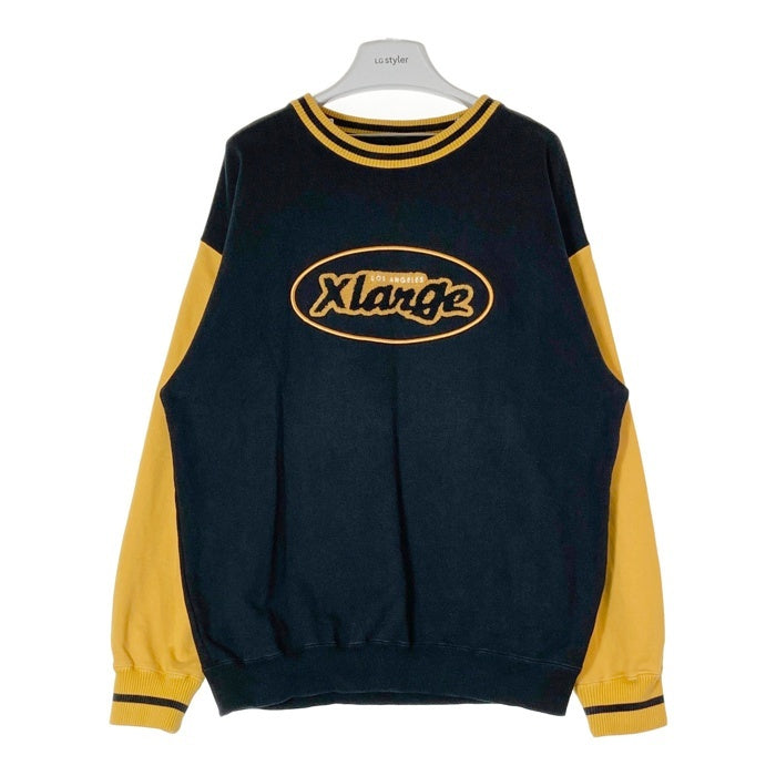 XLARGE エクストララージ パイル刺繍 バイカラー スウェットトレーナー ブラック×イエロー sizeM 瑞穂店 – GolRagオンラインショップ