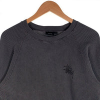 STUSSY ステューシー 24AW Raglan Thermal Basic Stock サーマル ロンT ロングスリーブ 長袖 Tシャツ チャコール Size S 福生店