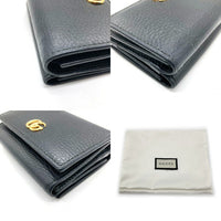 GUCCI グッチ GG プチマーモント 3つ折り財布 レザーウォレット ブラック 474746・534563 瑞穂店