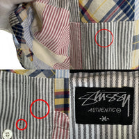 00's STUSSY ステューシー 半袖 ボタンダウンシャツ マルチカラー Size M 福生店