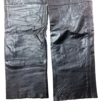 HARLEY DAVIDSON ハーレーダビッドソン 5ポケット レザーパンツ 裾切りっぱなし ブラック size32 瑞穂店