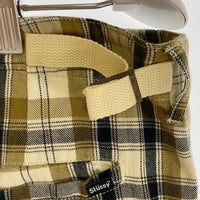 STUSSY ステューシー AUTHENTIC チェック ハーフパンツ イエロー size32 瑞穂店