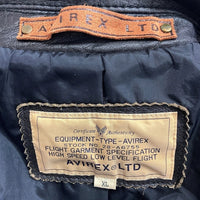 AVIREX アヴィレックス レザー カーコート 牛革 ブラック sizeXL 瑞穂店