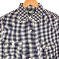 Everwear ギンガムチェック ワークシャツ MASTERPIECE マスターピース ネイビー ホワイト Size M 福生店