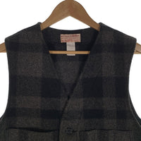 FILSON GARMENT フィルソン マッキーノウールベスト チェック ブラック グレー FSV1020W Size 44 福生店