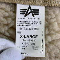 ALPHA アルファ B-3 フライトジャケット フェイクムートン ブラウン TA1398-068 Size XL 福生店
