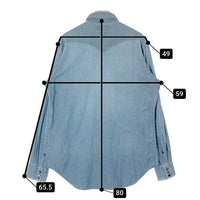 RRL ダブルアールエル 90's 三ツ星タグ シャンブレー ウエスタンシャツ ライトインディゴ sizeM 瑞穂店