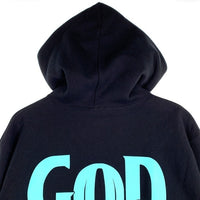 GOD BLESS YOU ゴッドブレスユー ジップアップ フーディー パーカー ブラック Size XL 福生店