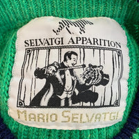 MARIO SELVATGI アクリル ウール クルーネックセーター グリーン スペイン製 Size L-XL 相当 福生店