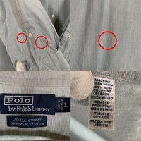 Polo Ralph Lauren ポロラルフローレン LOWELL SPORT コットン 長袖シャツ TWO-PLY COTTON ブルー Size L 福生店