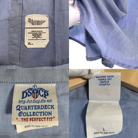 90's U.S.NAVY 米海軍 ユーティリティシャツ 半袖 ライトブルー 8405-01-458-5543 98年会計 Size L 福生店