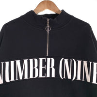 NUMBER(N)INE DENIM ナンバーナインデニム ハーフジップ スウェット ブラック Size S 福生店