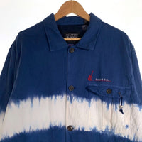 SCOTCH&SODA スコッチアンドソーダ コットン リネン タイダイ ジャケット ブルー ホワイト 172888-23-PFMM-A31 Size XL 福生店