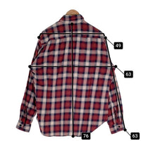 Rags McGREGOR ラグスマックレガー OMBRE CHECK SHIRTS 長袖 オンブレチェックシャツ コットン レッド 211176605 Size S 福生店