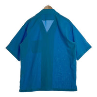 monkey time モンキータイム renu TRO KNIT COLLAR OPEN SHIRT ニットオープンカラー ショートスリーブシャツ ブルー 半袖 8316-144-0320 Size XL 福生店