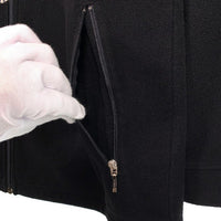 BURBERRY BLACK LABEL バーバリー ブラックレーベル ジップアップ フリースジャケット ノヴァチェック ブラック BMV82-921-47 Size 3 福生店