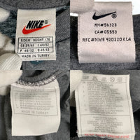 NIKE ナイキ ヘンリーネック ロングスリーブTシャツ チャコールグレー 刺繡 Size M 福生店