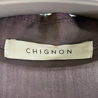 chignon シニヨン 1111-460nd ポケット付き加工シャツ パンツ セットアップ パープルグレー sizeF 瑞穂店