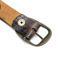 BRACKNEY LEATHER WORKS USA製 オーバルバックル レザーベルト ブラウン Size 34 福生店