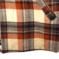 BLACK BEAR ブラックベア TALONジップ 70's チェック シャツジャケット オレンジ×アイボリー size-※所々汚れあり 瑞穂店