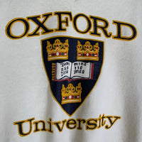 90's RUSSELL ATHLETIC ラッセル アスレチックス OXFORD University オックスフォード ユニバーシティー クルーネック スウェット ホワイト USA製 Size XL 福生店