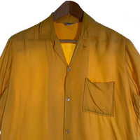60's MADE IN CALIFORNIA オープンカラー レーヨンシャツ イエロー 半袖 Size M 福生店