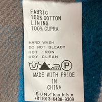 YOUNG&OLSEN ヤングアンドオルセン ガウンコート チェック ホワイトxブルー size 瑞穂店