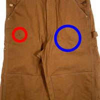 Carhartt カーハート Double Knee Bib Overall ダブルニービブオーバーオール ブラウンダック R01 BRN Size 34×32 福生店
