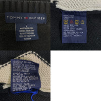 US古着 90's TOMMY HILFIGER トミーヒルフィガー アーガイル柄 コットンニットベスト Size L 福生店