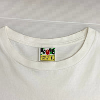 A BATHING APE アベイシングエイプ サルプリント アーチロゴ Tシャツ ホワイト sizeXL 瑞穂店