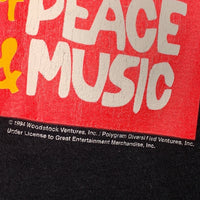 90's WOODSTOCK 94 ウッドストック プリントTシャツ ブラック GEM USA製 94コピーライト Size L 福生店