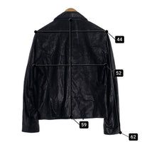 International Gallery BEAMS インターナショナルギャラリービームス PER BACCO ゴートレザー ダブルライダースジャケット ブラック 11-18-2073-730 Size 46 福生店