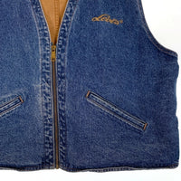 Levi's リーバイス ダック デニム切替 ジップアップ ベスト ブラウン インディゴ カナダ製 Size XL 福生店