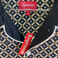 Supreme シュプリーム Satin Pajama Set ブラック×オフホワイト sizeS 瑞穂店