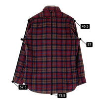 PENDLETON ペンドルトン 70's USA製 ウールシャツ 片ポケット ボルドーxブラウン sizeM 瑞穂店