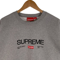 SUPREME シュプリーム 24SS Estabished Crewneck エスタブリッシュド クルーネックスウェットトレーナー グレー プリント Size XL 福生店