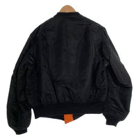 90's ALPHA アルファ MA-1 ナイロン フライトジャケット ブラック USA製 IDEAL Size XL 福生店
