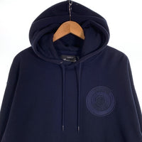 EXAMPLE エグザンプル ROUND LOGO HOODIE ラウンドロゴ フーディー パーカー フード刺繡 ネイビー Size XL 福生店