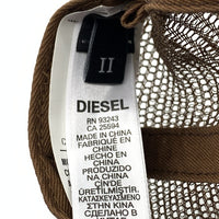 DIESEL ディーゼル C-KNUT メッシュキャップ プリント ホワイト ブラウン Size 2 福生店