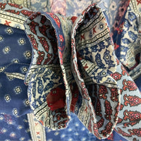 STUSSY ステューシー バンダナ柄 長袖シャツ レッド×ブルー sizeXL 瑞穂店