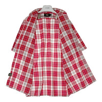 RRL ダブルアールエル 90's 三ツ星タグ ボックスカット チェック 半袖 ワークシャツ レッド sizeM 瑞穂店