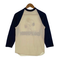 70's ARTEX SCHULZ CALIFORNIA スヌーピープリント ラグランスリーブカットソー ホワイト ネイビー Size M 福生店